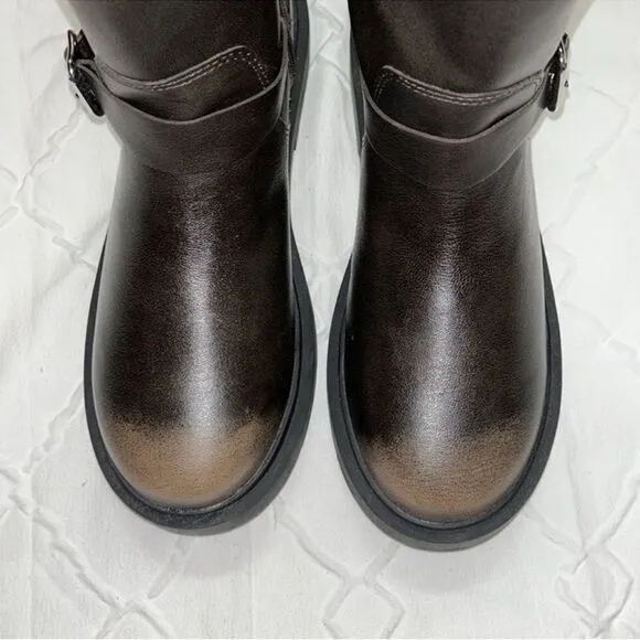 Zara kids Distressed Moto Boots(Size 31/13.5)