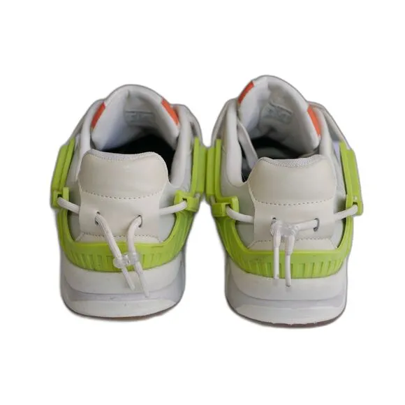 ZARA Men's Chunky Sneakers Beige Navy Orange Green Accents Size EU 43