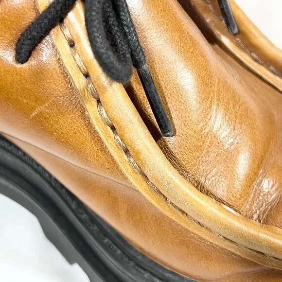 Zara Trending Chunky Loafers Shoes Brown Black Size EU 38 Sole Platform Used