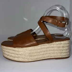 Zara Women's Brown Platform Espadrille Sandals Size Euro 37
