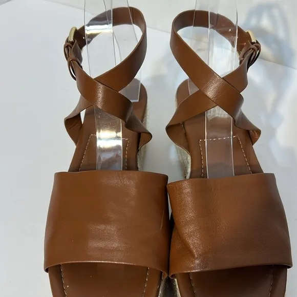 Zara Women's Brown Platform Espadrille Sandals Size Euro 37